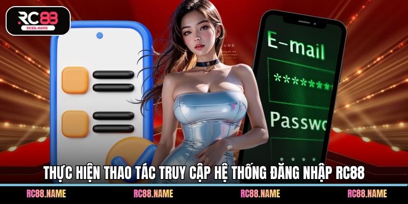 Thực hiện thao tác truy cập hệ thống đăng nhập RC88